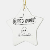 Geloof in jezelf keramisch ornament (Links)