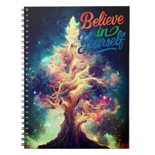 Geloof in jezelf - Kleurrijk Inspirerend Notitieboek (Voorkant)
