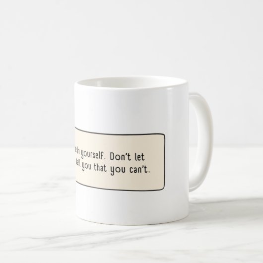 Geloof in jezelf koffiemok (Voorkant rechts)