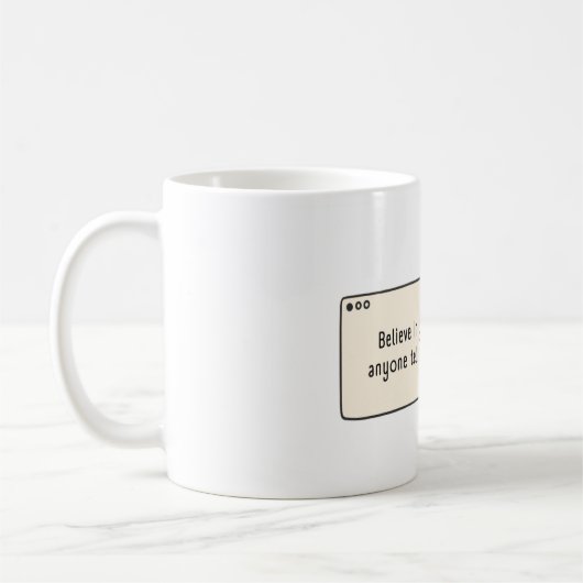 Geloof in jezelf koffiemok (Links)