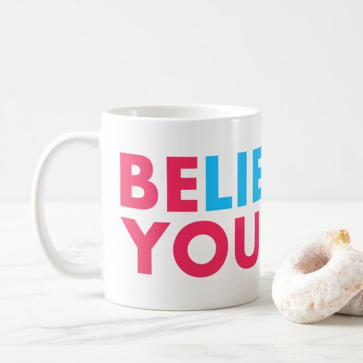Geloof in jezelf koffiemok (Met donut)
