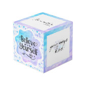 Geloof in jezelf kubus (Voorkant hoekig)