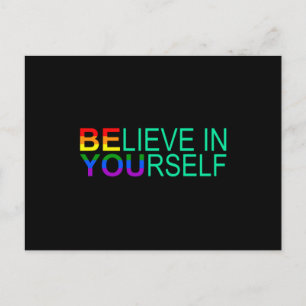 GELOOF IN JEZELF LGBT Pride Month LGBTQ Rainbow Briefkaart