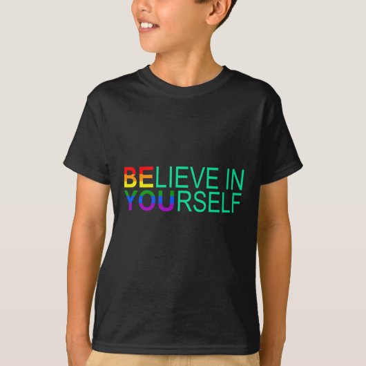 GELOOF IN JEZELF LGBT Pride Month LGBTQ Rainbow T-shirt (Voorkant)