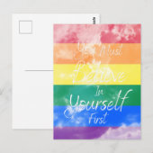 Geloof in jezelf | LGBTQ Briefkaart (Voorkant / Achterkant)