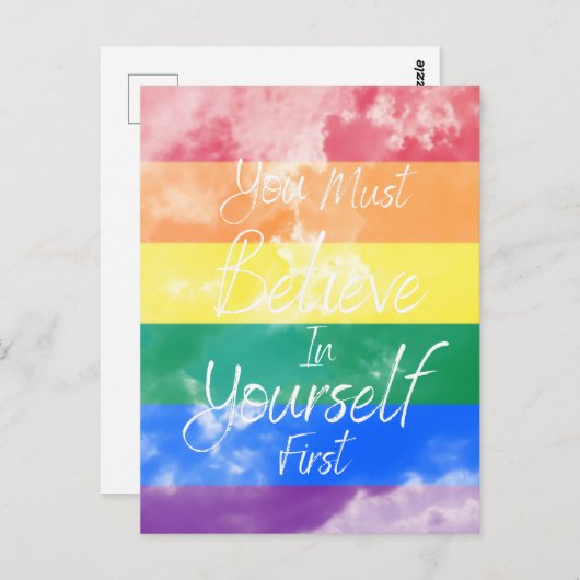 Geloof in jezelf | LGBTQ Briefkaart (Voorkant / Achterkant)