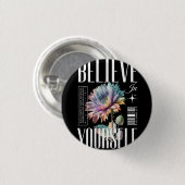 Geloof in jezelf Logo ontwerp Ronde Button 3,2 Cm (Voorkant /achterkant)