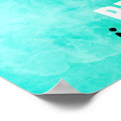 Geloof in jezelf Lotus Mandala Turquoise Poster (Hoek)