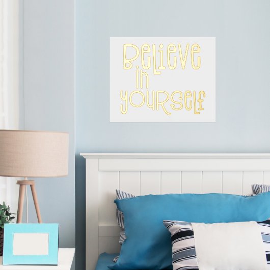 Geloof in jezelf Luxe Real Folie Prints (Insitu (Slaapkamer))