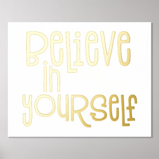 Geloof in jezelf Luxe Real Folie Prints (Voorkant)