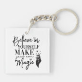 Geloof in jezelf Maak je eigen magie Sleutelhanger (Achterkant)