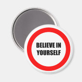 Geloof in jezelf - Magneet (Voorkant / Achterkant)