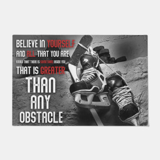 Geloof in jezelf mat, coole motivatie deurmat