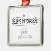 Geloof in jezelf metalen ornament (Links)