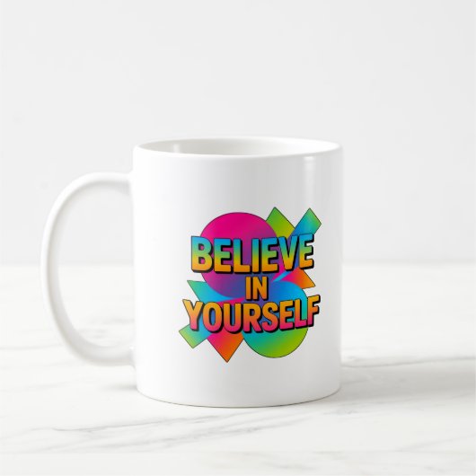 Geloof in jezelf Motivatie gave Koffiemok (Links)