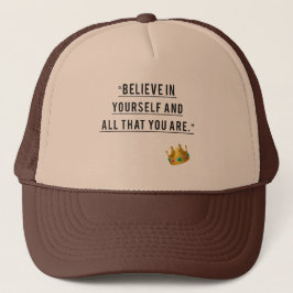 "Geloof in jezelf - Motivatie geborduurd Trucker Pet