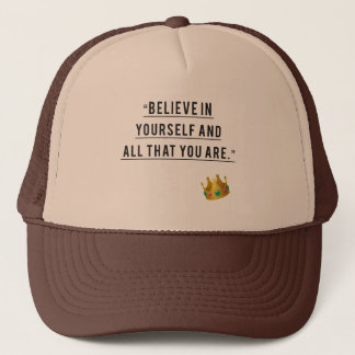 "Geloof in jezelf - Motivatie geborduurd Trucker Pet