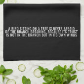 Geloof in jezelf Motivatie keukenhanddoek (Gevouwen)