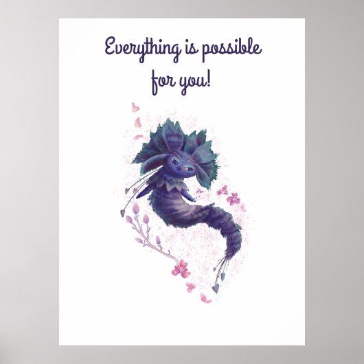 Geloof in jezelf motivatie kind poster (Voorkant)