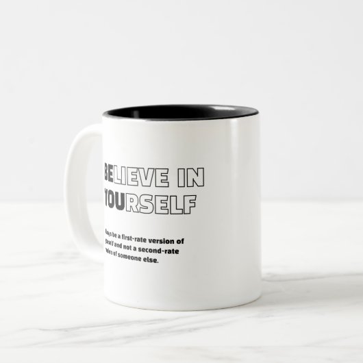 Geloof in jezelf Motivatie Mok (Voorkant links)