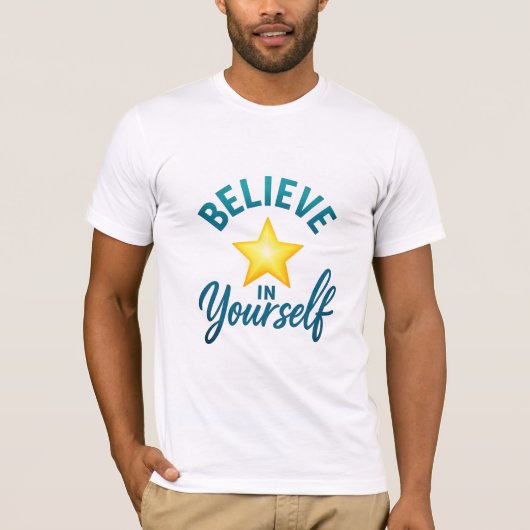 Geloof in jezelf Motivatie offerte T-shirt (Voorkant)