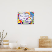 Geloof in jezelf Motivatie Poster (Keuken)