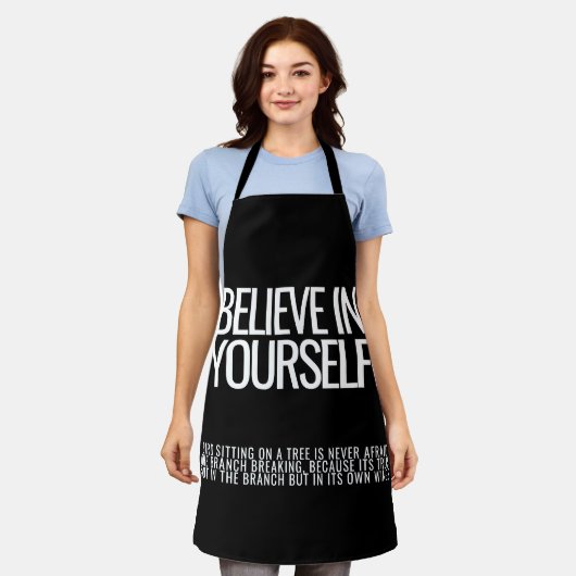 Geloof in jezelf Motivatie Schort (Gedragen)