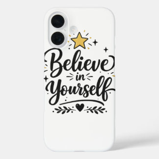 Geloof in jezelf motivatietelematras. iPhone 16 hoesje