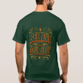 Geloof in jezelf Motivational Typography T-Shirt (Achterkant)