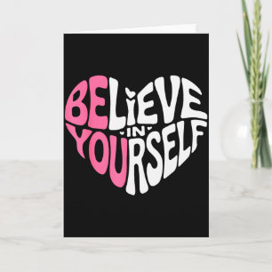 Geloof in jezelf Motiverende quote Inspiratie Kaart