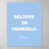 Geloof in jezelf, Muurkunst voor kinderen Poster (Voorkant)