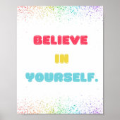 Geloof in jezelf, Muurkunst voor kinderen Poster (Voorkant)