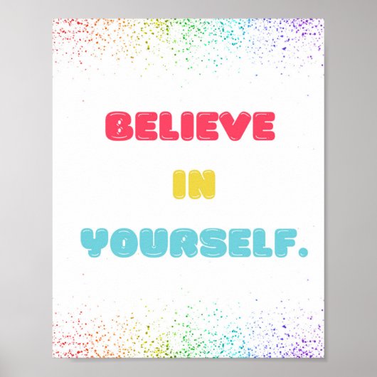 Geloof in jezelf, Muurkunst voor kinderen Poster (Voorkant)