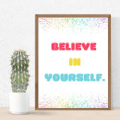Geloof in jezelf, Muurkunst voor kinderen Poster