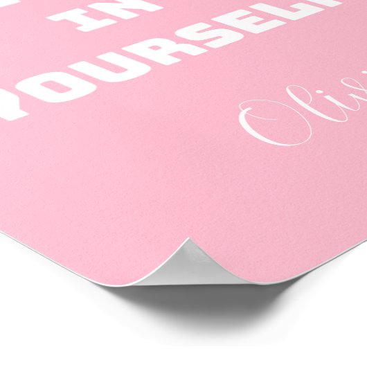 Geloof in jezelf, Muurkunst voor kinderen Poster (Hoek)