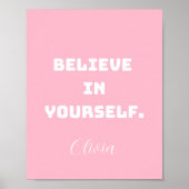 Geloof in jezelf, Muurkunst voor kinderen Poster (Voorkant)