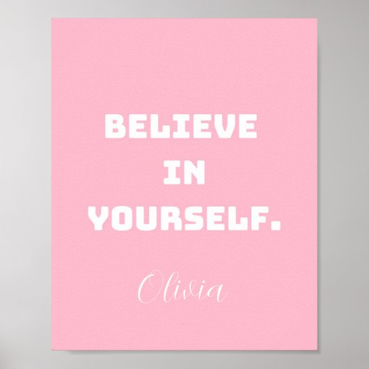 Geloof in jezelf, Muurkunst voor kinderen Poster (Voorkant)