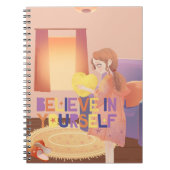 Geloof in jezelf Notitieboek - Schattige pastel (Voorkant)