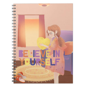 Geloof in jezelf Notitieboek - Schattige pastel