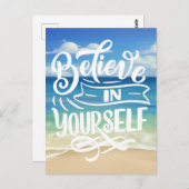 Geloof in jezelf, offertes briefkaart (Voorkant / Achterkant)