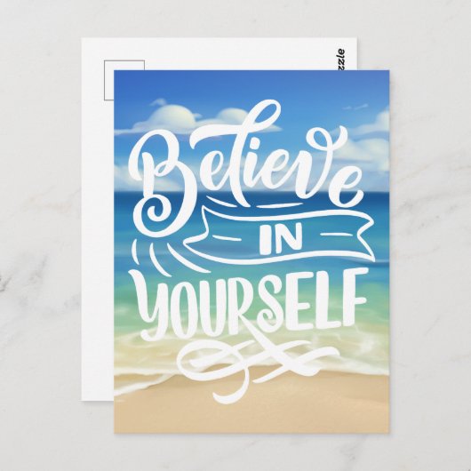 Geloof in jezelf, offertes briefkaart (Voorkant / Achterkant)