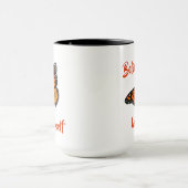 "Geloof in jezelf" Oranje monboogvlinder Mok (Midden)