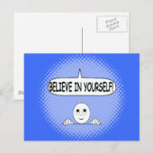 Geloof in jezelf positief denken briefkaart (Voorkant / Achterkant)