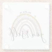 geloof in jezelf positieve bevestiging regenboog glazen onderzetter (Achterkant)