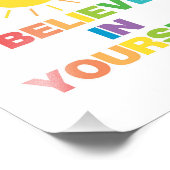 Geloof in jezelf | Positieve prijsopgave | Zon Foto Afdruk (Hoek)