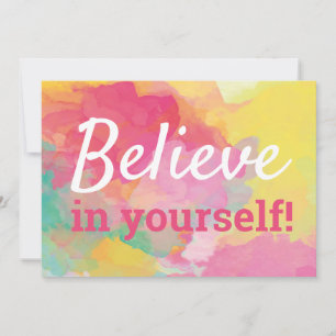 Geloof in jezelf Positiviteit Inspirerende Quote Bedankkaart