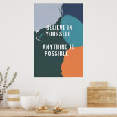 Geloof in jezelf poster (Keuken)