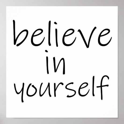 Geloof in jezelf poster (Voorkant)