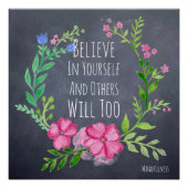 Geloof in jezelf Poster Mindfulness Motivation (Voorkant)