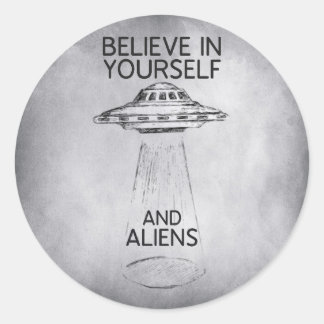 Geloof in jezelf Quote Ronde Sticker